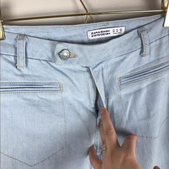4x$35*** ZARA Basic Denim Flare Jeans BOHO Chic - Picture 4 of 8